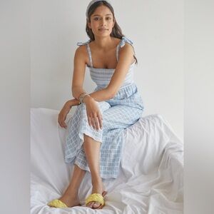 NWOT Anthropologie Plenty by Tracy Reese Plaid Scalloped Jumpsuit Sz XSP Z292